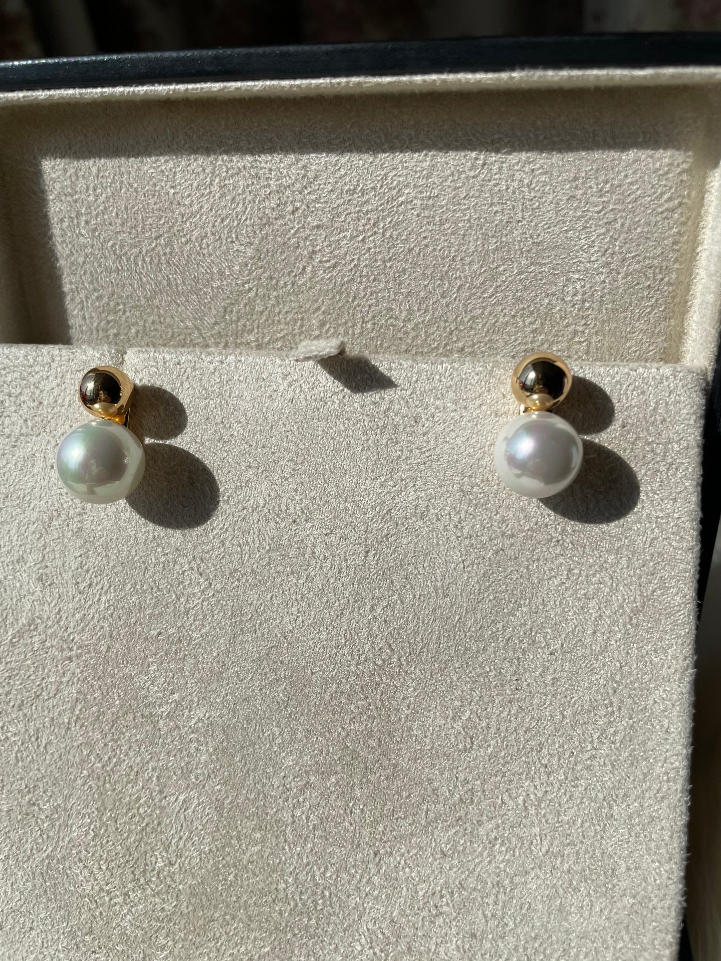 Faux pearl earrings