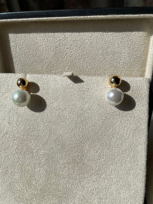 Faux pearl earrings