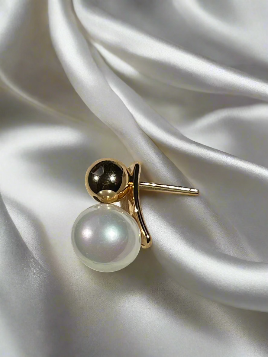 Faux pearl earrings