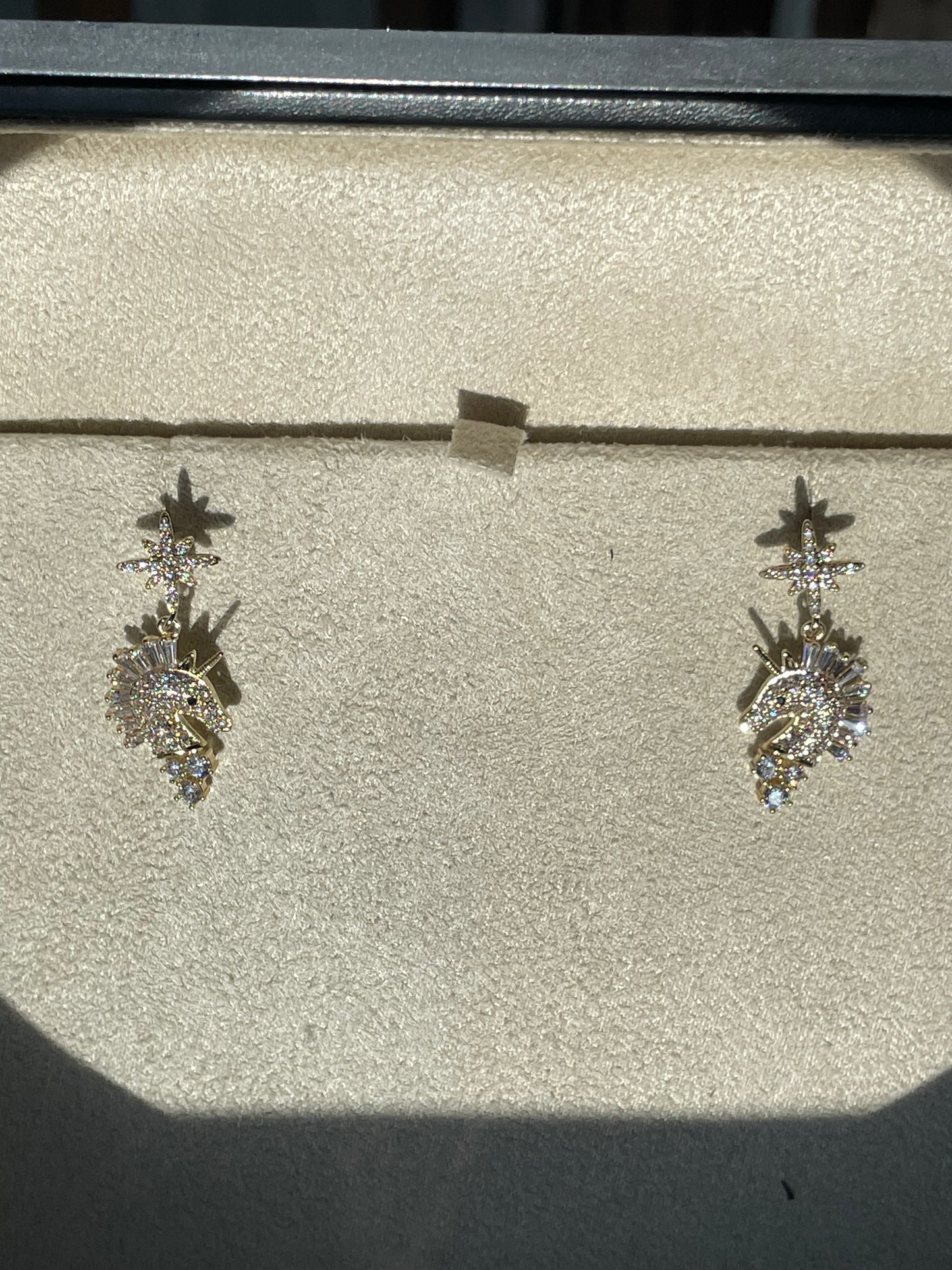 Shiny unicorn earrings
