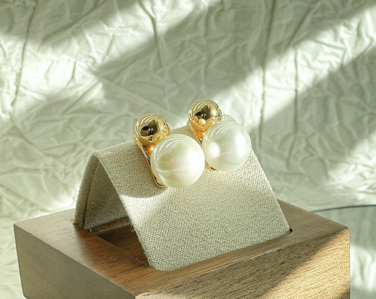Faux pearl earrings